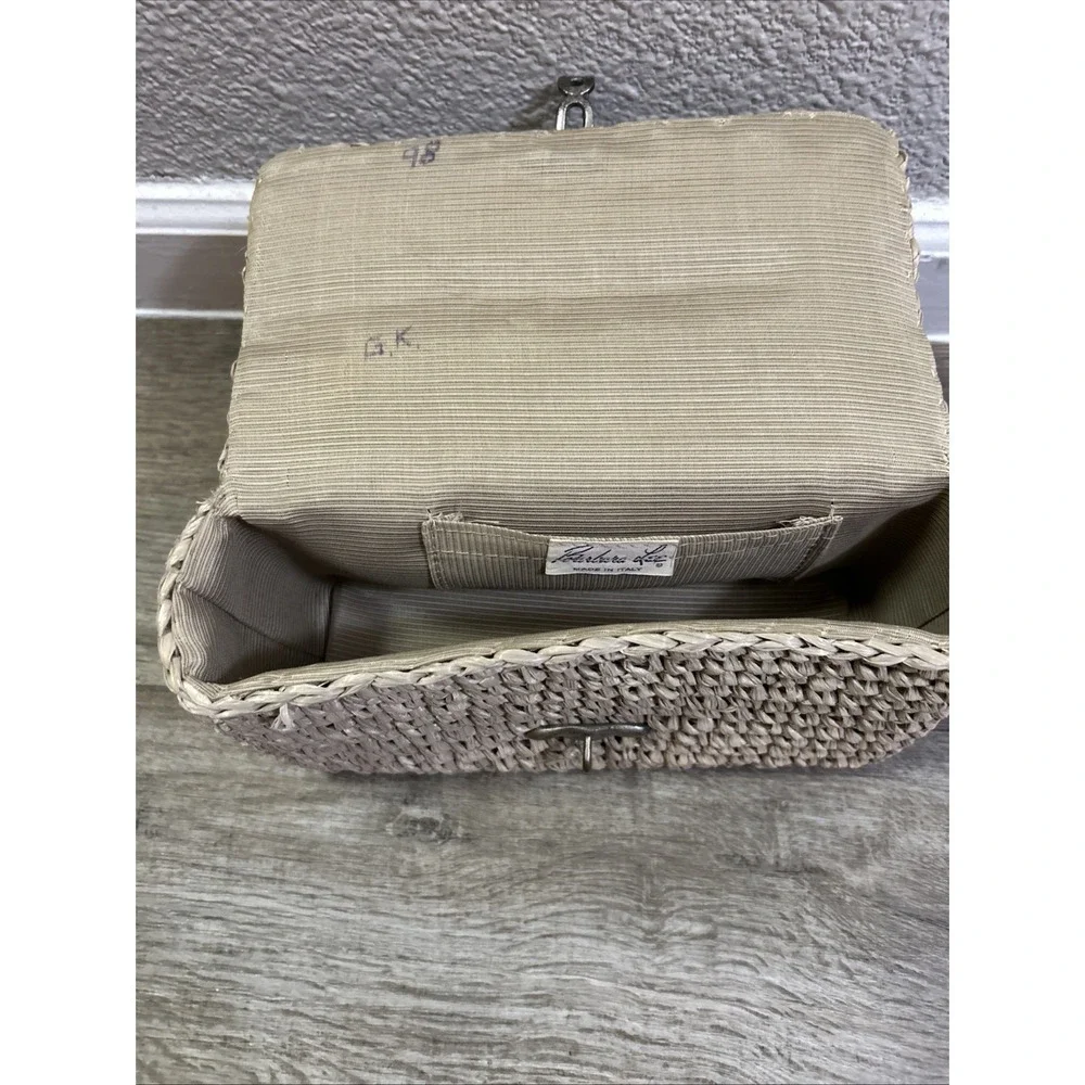 Vintage Barbra Natural Fiber‎ Purses Made In Italy Brown